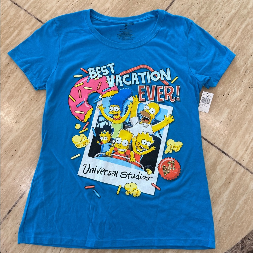 Universal Studios The Simpsons Blue Graphic women’s T-Shirt